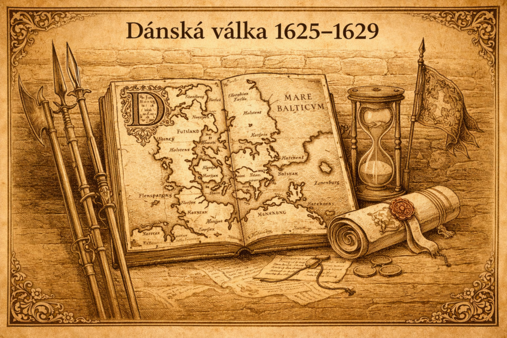 Dánská válka Dánská válka 1625–1629, symbolická historická ilustrace k druhé fázi třicetileté války