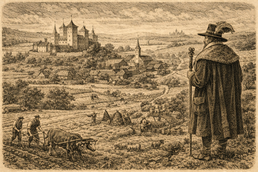 Dominium Feudální panství s hradem, vesnicemi a obdělávanou půdou pod správou vrchnosti.