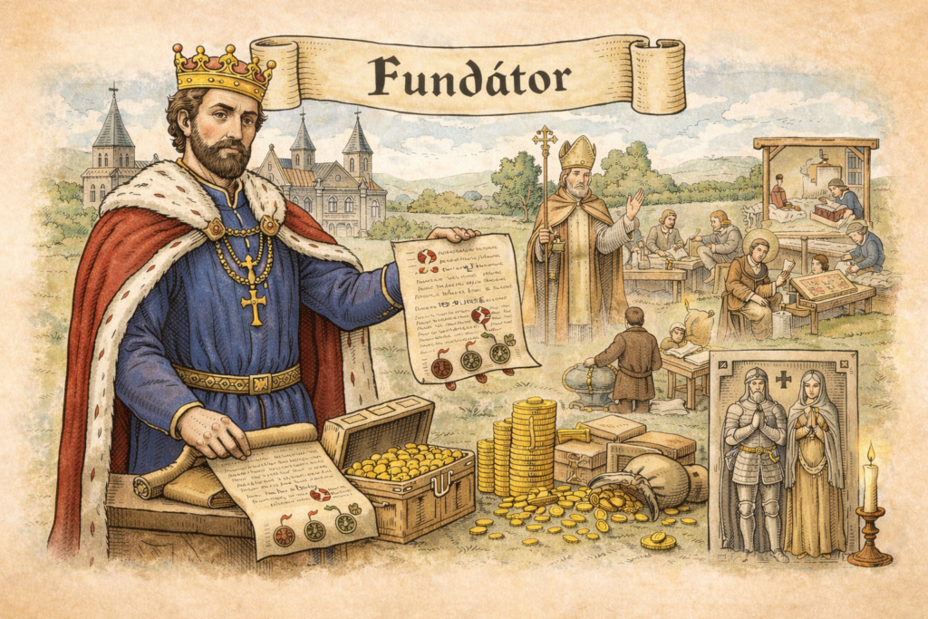 Fundátor Středověký fundátor – zakladatel fundace s listinou a vyčleněným majetkem.