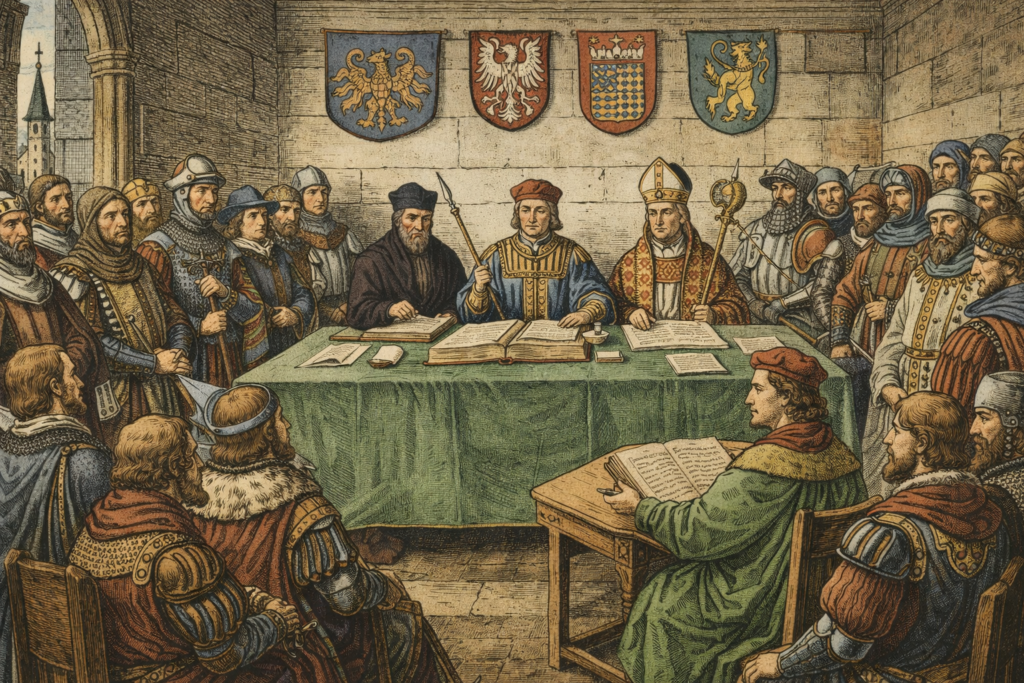 Moravský zemský soud Středověké jednání Moravského zemského soudu
