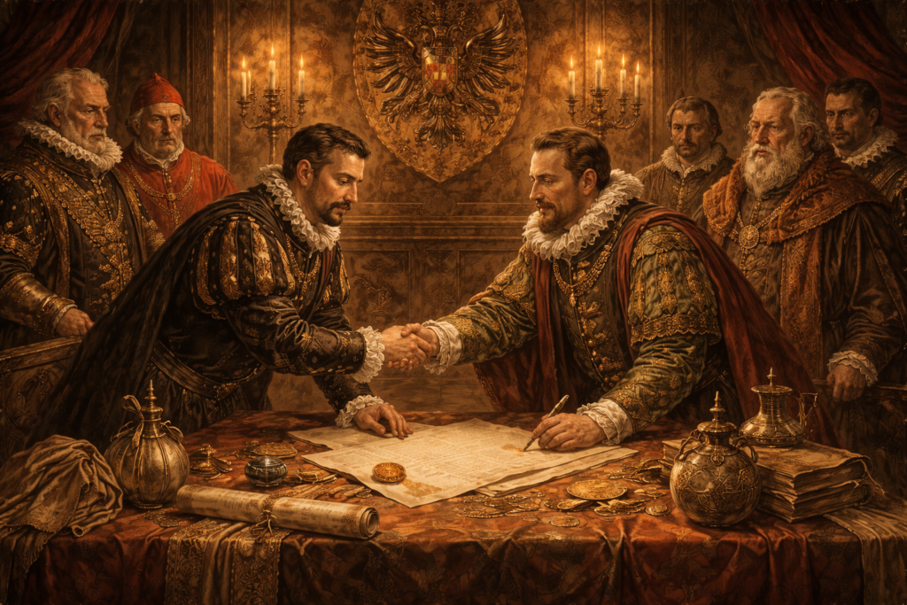 Oňatova smlouva Jednání habsburských vyslanců o dynastické dohodě v raném novověku