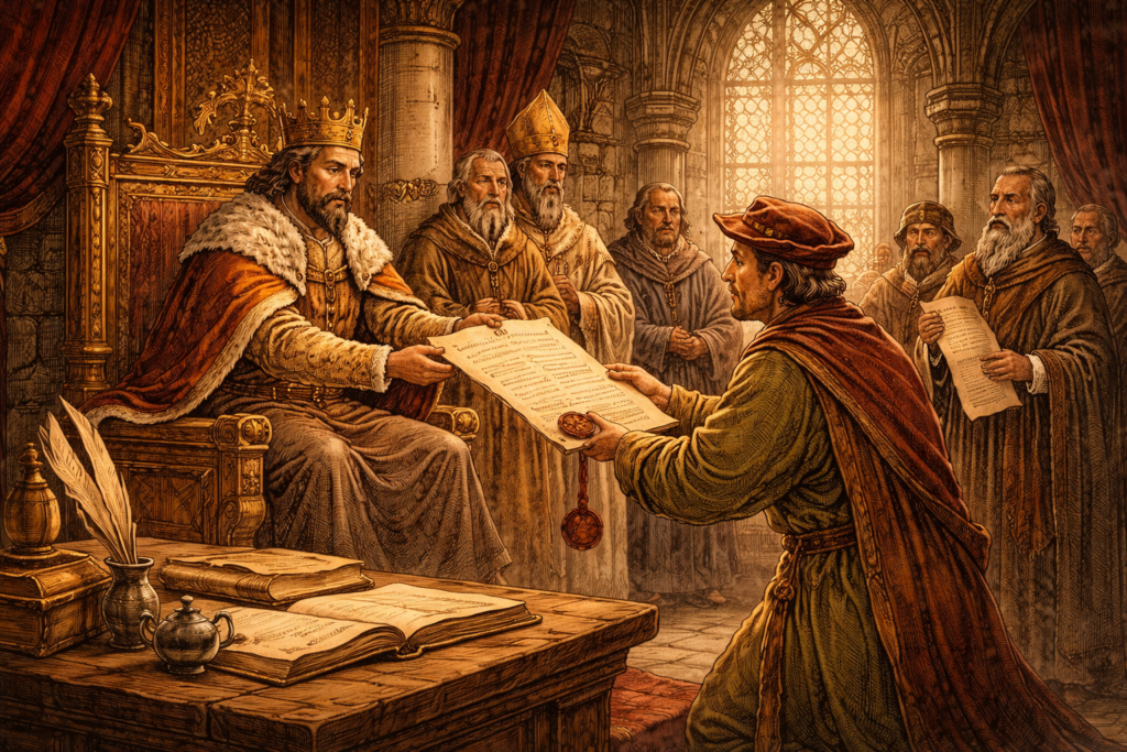 Privilegium Udílení privilegia panovníkem formou listiny.