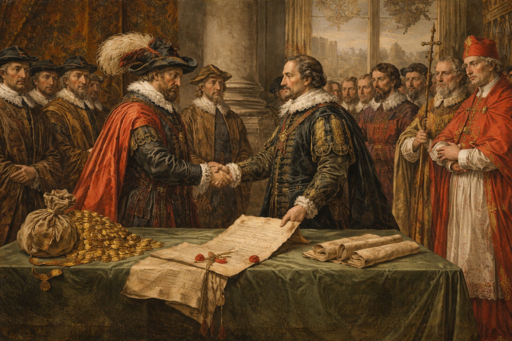 Saský akord Uzavření Saského akordu mezi saským kurfiřtem a císařem