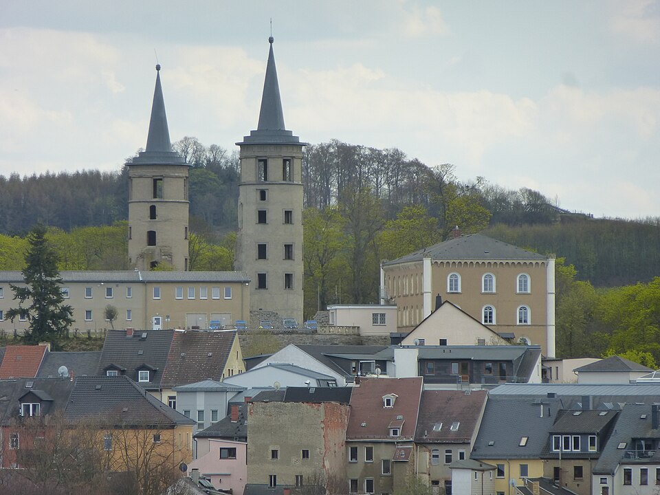 Schlossruine_Schleiz Město Schleiz v oblasti Vogtland