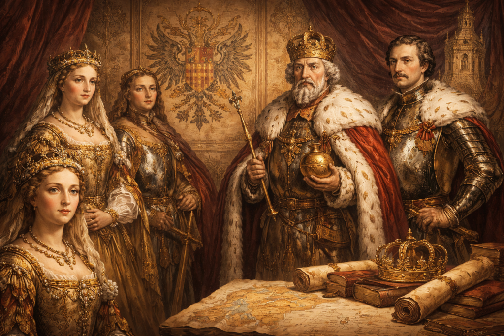 Wetinové Panovnický rod Wetinů – historické vyobrazení evropské dynastie v dobových oděvech