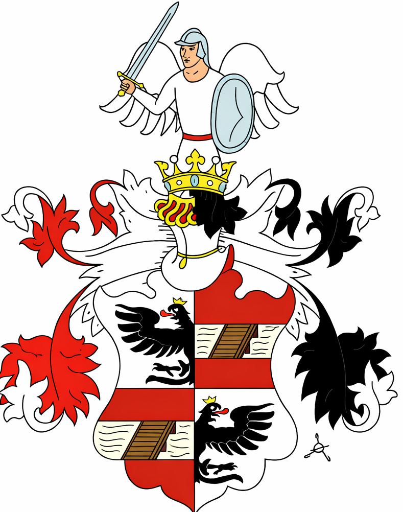 Erb rodu Engel z Engelsflussu (1651).