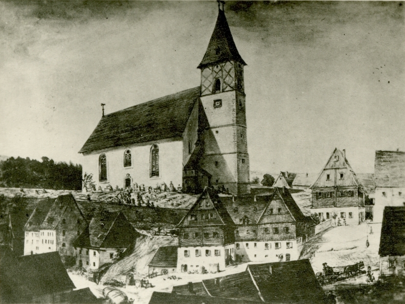 Aš - evangelický kostel Nejsvětější trojice v 17. stol